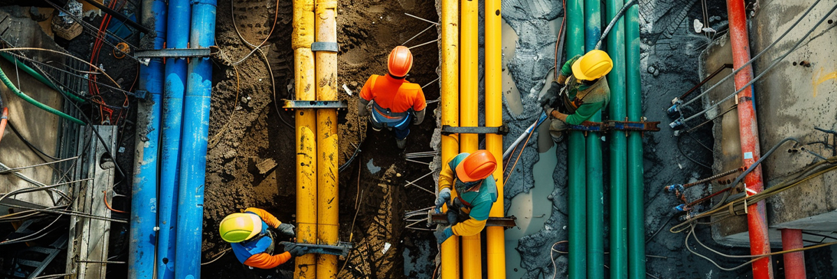 Монтаж внутренних и наружных сетей Фото №1 - windsun.net.ua